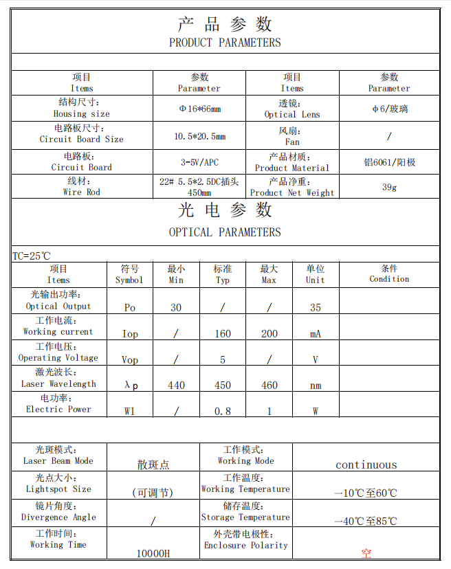 Speckle Structured Light Laser Module Speckle strukturiertes Lichtlasermodul