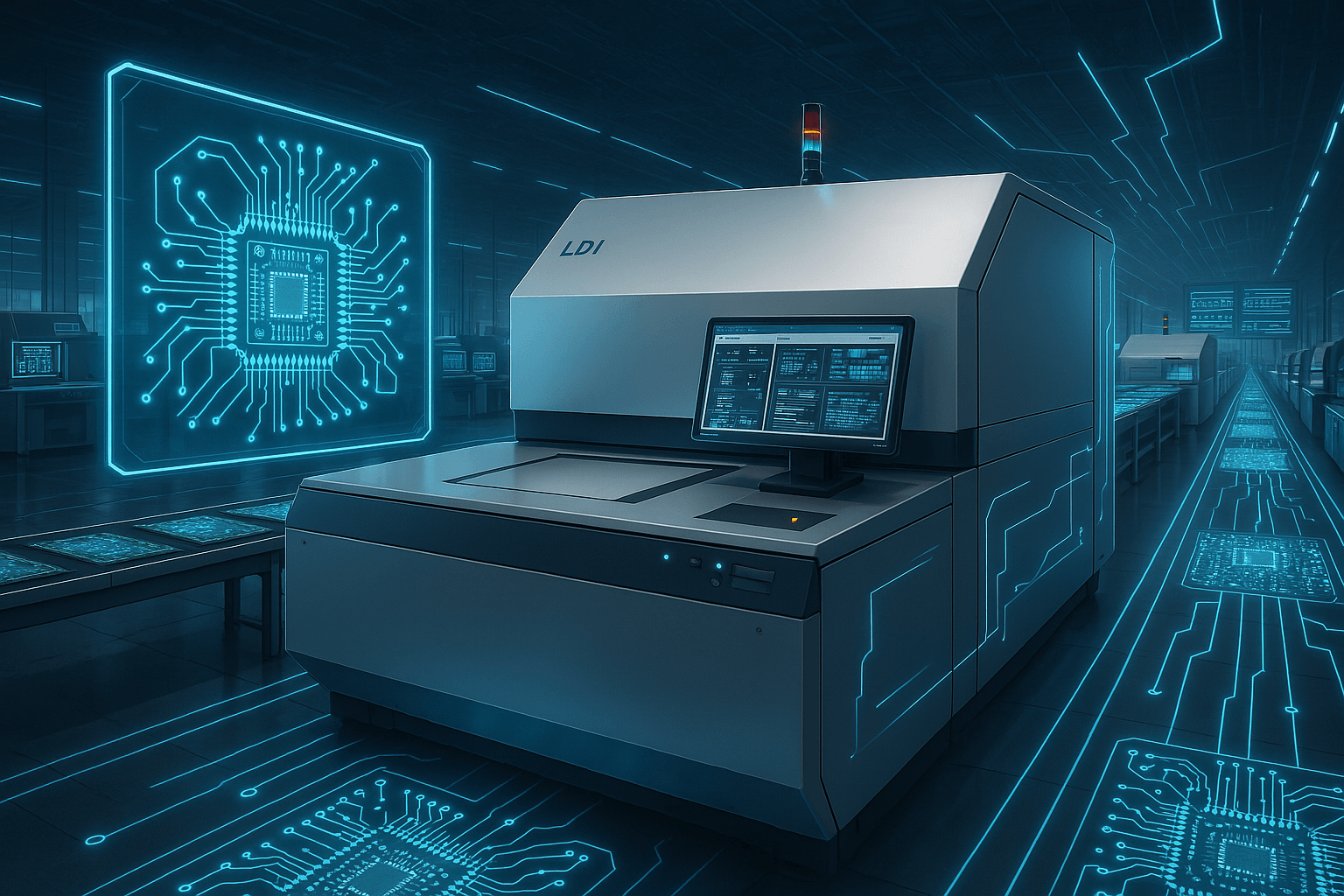 Wie wird der fasergekoppelte UV-Laser mit 375 nm/405 nm für LDI verwendet?