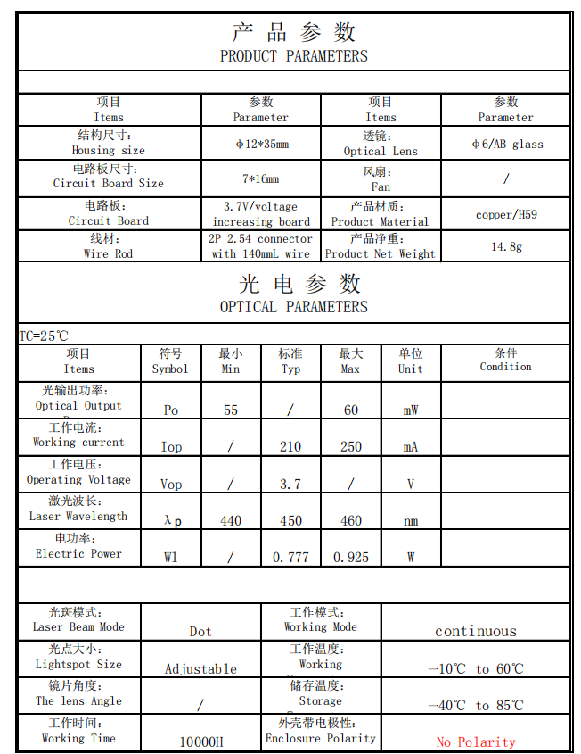 60 mW blaues Lasermodul2
