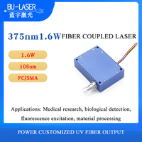 Hochleistungs 375 Nm 1,6W UV -Faser -gekoppelte Lasermodul für die miedliche Forschung