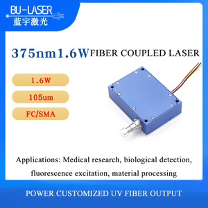 Hochleistungs 375 Nm 1,6W UV -Faser -gekoppelte Lasermodul für die miedliche Forschung