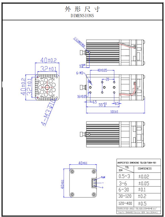 Violet Faser gekoppeltes Lasermodul