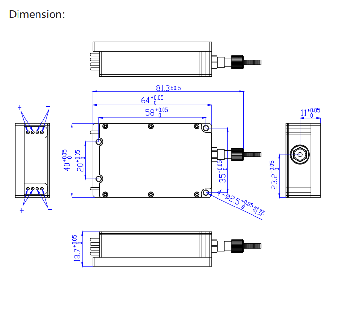 405-nm-Laser f&uuml;r die UV-H&auml;rtung. 
