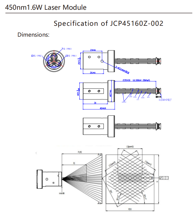 Multi-Lines Laser Module Multi-Las-Lasermodul