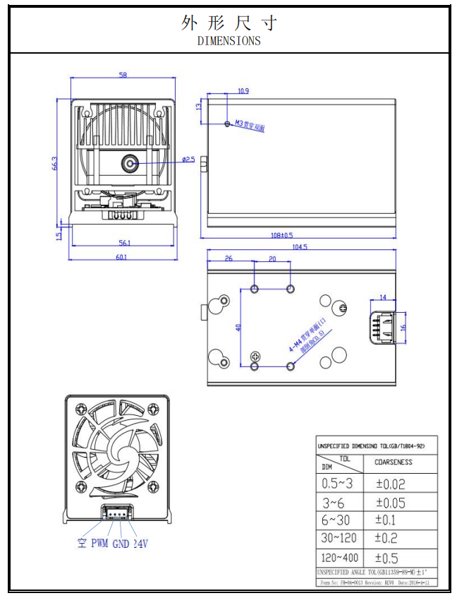 425 nm 5 W Lasermodul