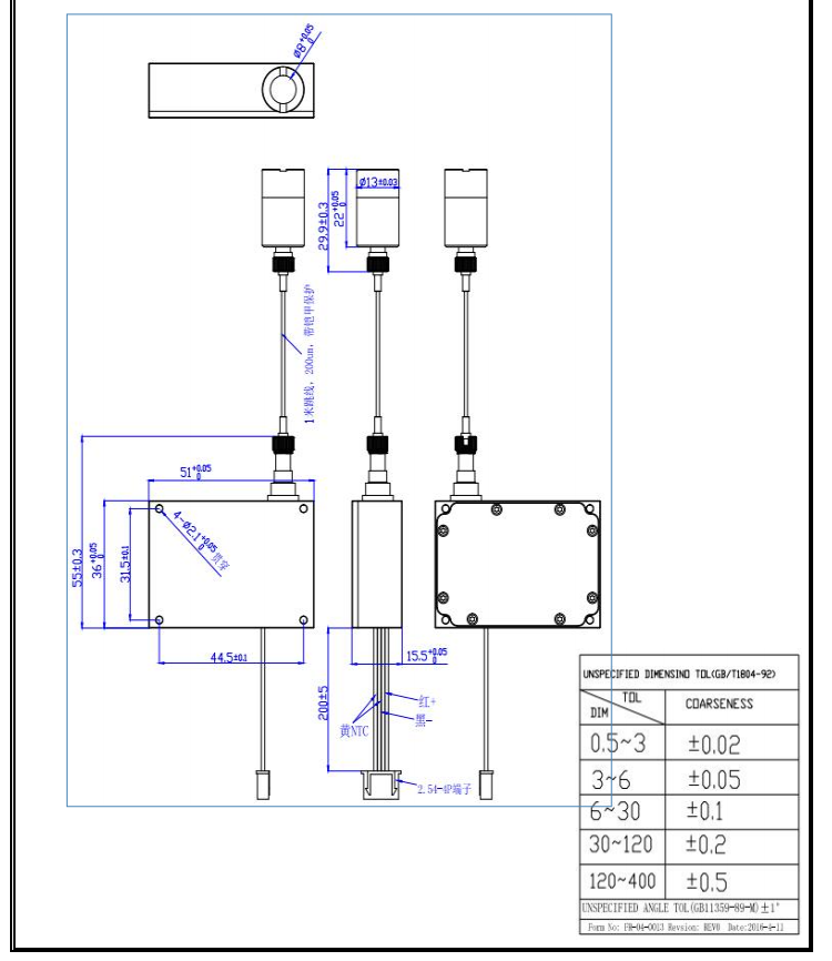 375nm 1,6W Lasermodul